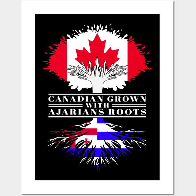 Canadian Grown With Ajarians Roots canada Ajaria Flag Tree Wall Art by BramCrye